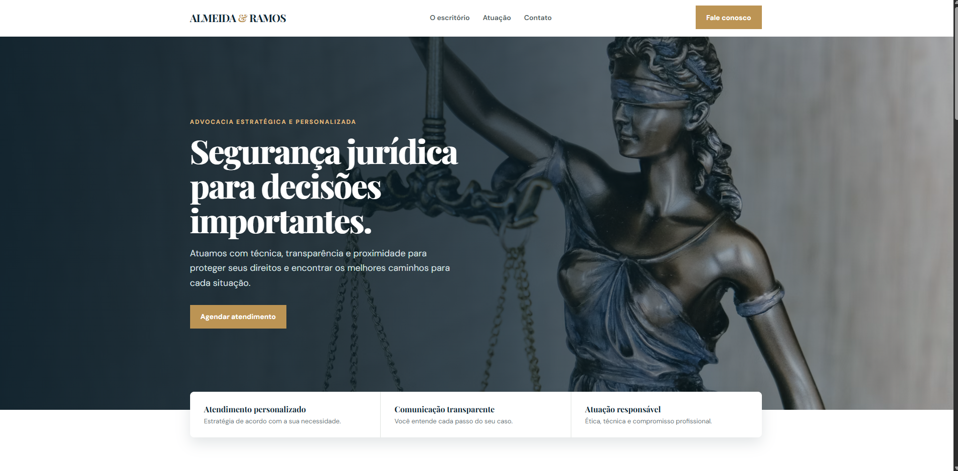 Preview do template de advocacia