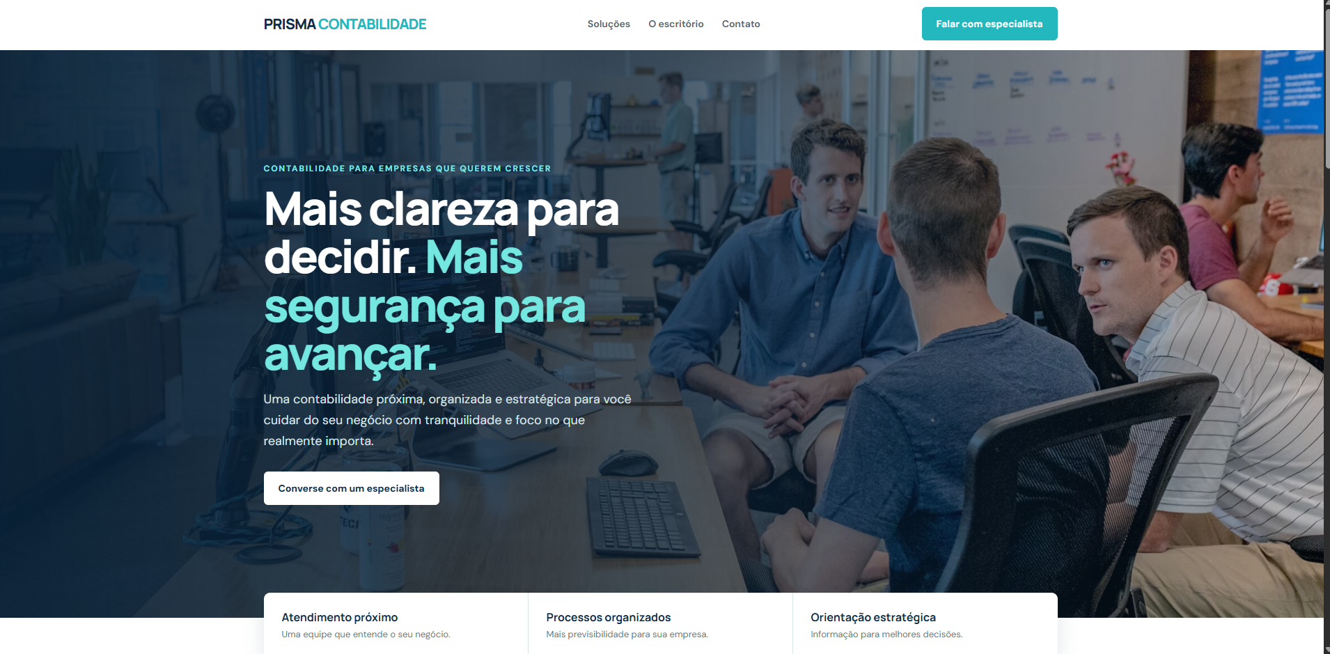 Preview do template de contabilidade