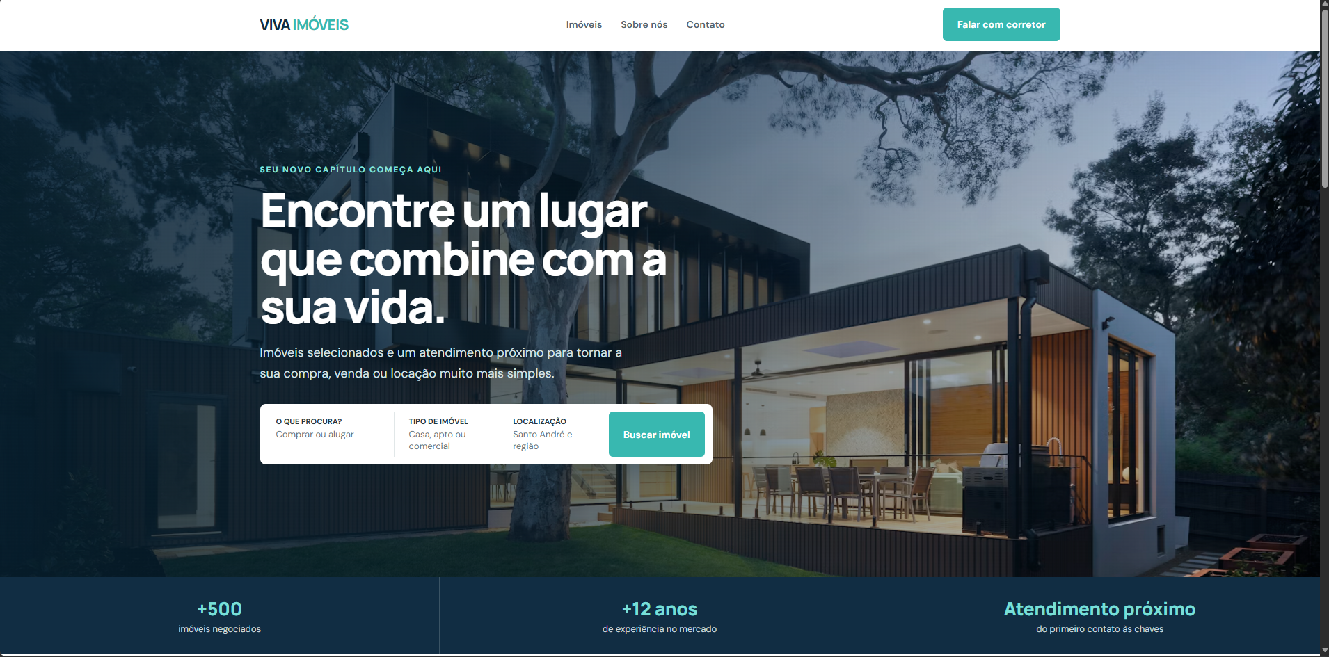 Preview do template de imobiliária